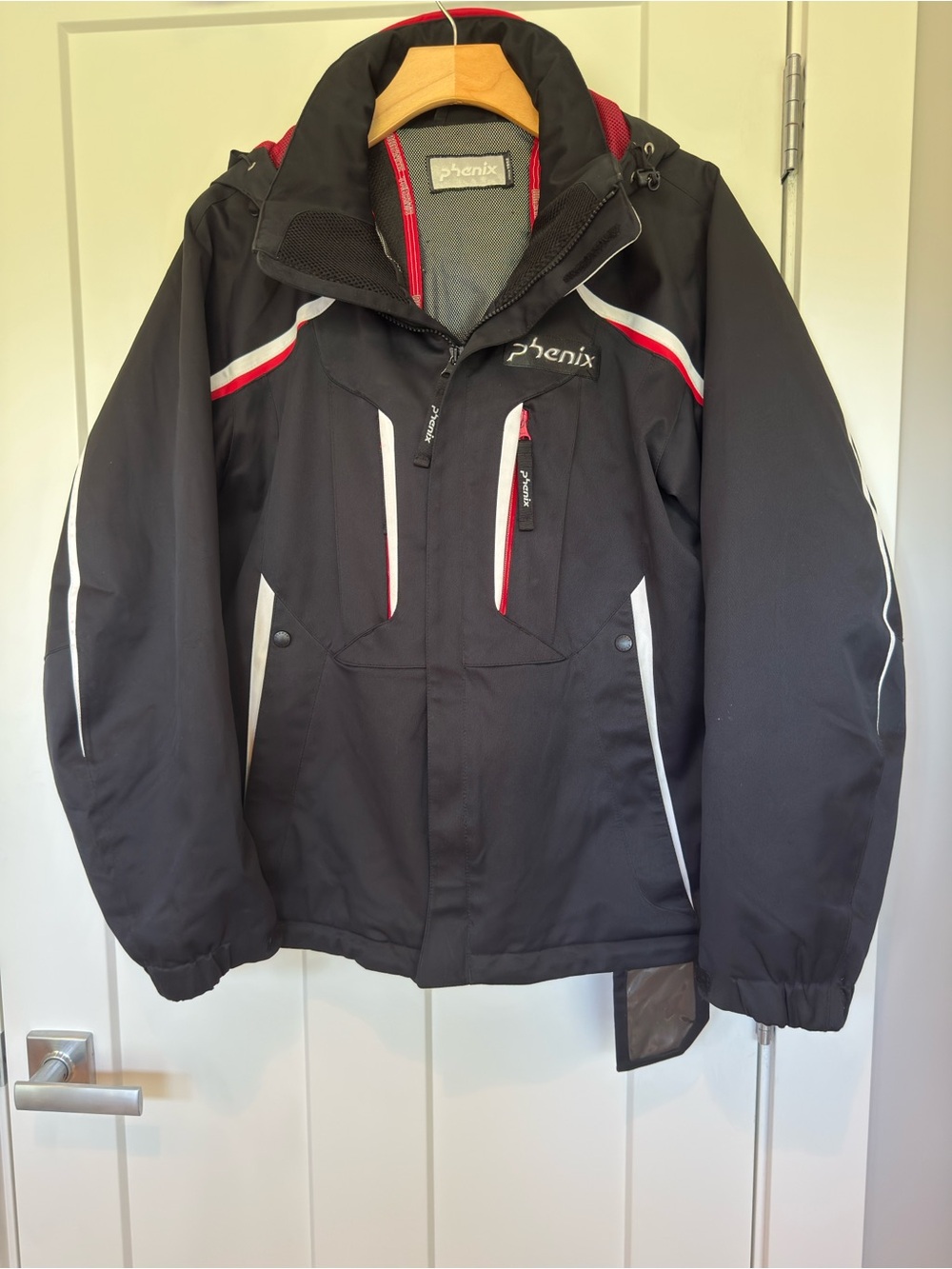 Phenix Black Ski-Snowboard Jacket with Red and White Accents